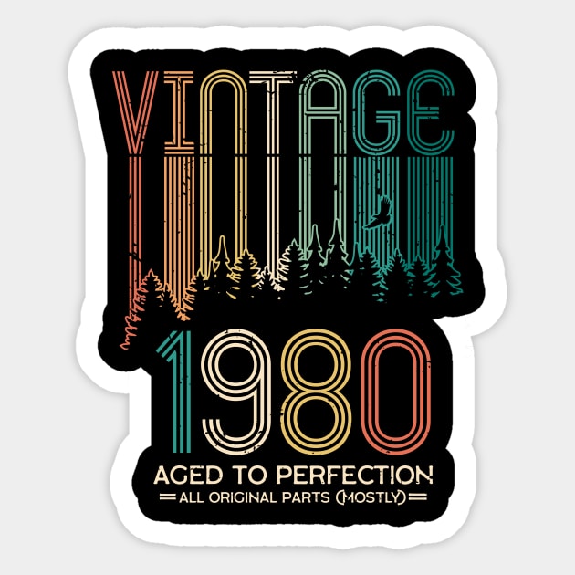 40th birthday gifts for men and women 1980 gift 40 years old Sticker by CheesyB